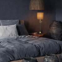 relaxdays Tischlampe schwarz, gold