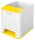 LEITZ Stiftehalter WOW Duo Colour perlweiß/gelb Polystyrol 2 Fächer 9,0 x 10,1 x 10,0 cm
