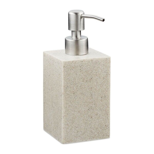 relaxdays Seifenspender 10031062_778 beige Polyresin 300,0 ml, 1 St.