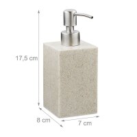 relaxdays Seifenspender 10031062_778 beige Polyresin...
