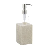 relaxdays Seifenspender 10031062_778 beige Polyresin 300,0 ml, 1 St.