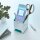 LEITZ Stiftehalter WOW Duo Colour perlweiß/eisblau Polystyrol 2 Fächer 9,0 x 10,1 x 10,0 cm