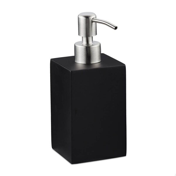 relaxdays Seifenspender 10031062_46 schwarz Polyresin 300,0 ml, 1 St.