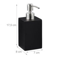 relaxdays Seifenspender 10031062_46 schwarz Polyresin...