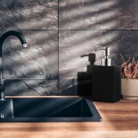 relaxdays Seifenspender 10031062_46 schwarz Polyresin 300,0 ml, 1 St.