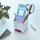 LEITZ Stiftehalter WOW Duo Colour perlweiß/violett Polystyrol 2 Fächer 9,0 x 10,1 x 10,0 cm