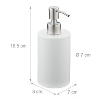 relaxdays Seifenspender 10031059_49 weiß Polyresin 180,0 ml, 1 St.