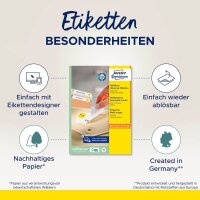 AVERY Zweckform Etiketten L4736REV-100 weiß 45,7 x 21,2 mm, 100 Blatt