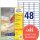 AVERY Zweckform Etiketten L4736REV-100 weiß 45,7 x 21,2 mm, 100 Blatt