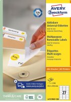 AVERY Zweckform Etiketten L4737REV-100 weiß 63,5 x 29,6 mm, 100 Blatt