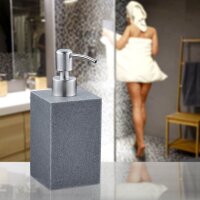 relaxdays Seifenspender 10031062_111 grau Polyresin 300,0...