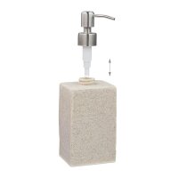 relaxdays Seifenspender 10031054_778 beige Polyresin 200,0 ml, 1 St.