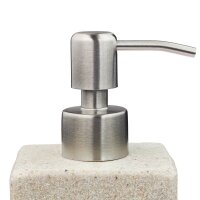relaxdays Seifenspender 10031054_778 beige Polyresin 200,0 ml, 1 St.