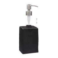 relaxdays Seifenspender 10031054_46 schwarz Polyresin 200,0 ml, 1 St.