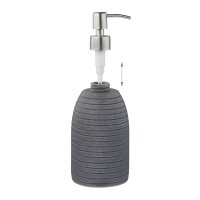 relaxdays Seifenspender 10031053_111 grau Polyresin 300,0 ml, 1 St.