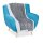relaxdays Kuscheldecke grau, weiß, goldene Herzen 150,0 x 200,0 cm  ( 10029495_470 )