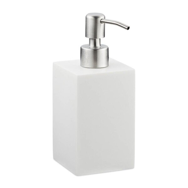 relaxdays Seifenspender 10031062_49 weiß Polyresin 300,0 ml, 1 St.