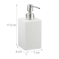 relaxdays Seifenspender 10031062_49 weiß Polyresin 300,0 ml, 1 St.
