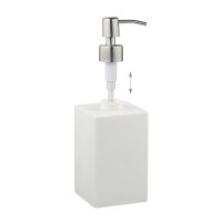 relaxdays Seifenspender 10031062_49 weiß Polyresin 300,0 ml, 1 St.