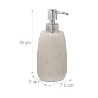 relaxdays Seifenspender 10031061_778 beige Polyresin 300,0 ml, 1 St.