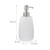 relaxdays Seifenspender 10031061_49 weiß Polyresin 300,0 ml, 1 St.