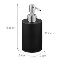 relaxdays Seifenspender 10031059_46 schwarz Polyresin 180,0 ml, 1 St.