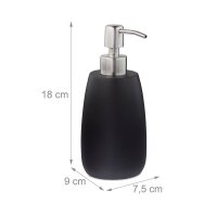 relaxdays Seifenspender 10031061_46 schwarz Polyresin...