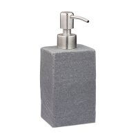 relaxdays Seifenspender 10031054_111 grau Polyresin 200,0...