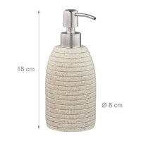 relaxdays Seifenspender 10031053_778 beige Polyresin 300,0 ml, 1 St.