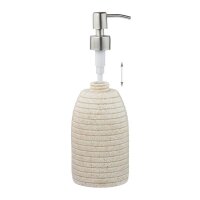 relaxdays Seifenspender 10031053_778 beige Polyresin 300,0 ml, 1 St.