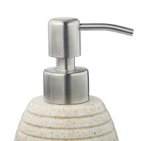 relaxdays Seifenspender 10031053_778 beige Polyresin 300,0 ml, 1 St.