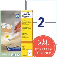 AVERY Zweckform Etiketten L4734REV-100 weiß 199,6 x...