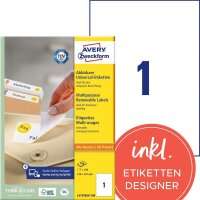 AVERY Zweckform Etiketten L4735REV-100 weiß 210,0 x...