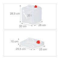 relaxdays Wasserkanister 20,0 l, 4 St.