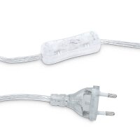 relaxdays Tischlampe braun, weiss