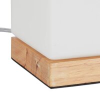 relaxdays Tischlampe braun, weiss