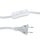 relaxdays Tischlampe braun, weiss