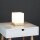 relaxdays Tischlampe braun, weiss