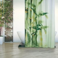 relaxdays Duschvorhang Bambus 200,0 x 180,0 cm
