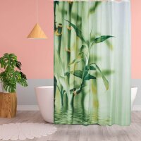 relaxdays Duschvorhang Bambus 200,0 x 180,0 cm