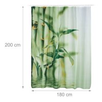 relaxdays Duschvorhang Bambus 200,0 x 180,0 cm