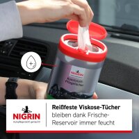 NIGRIN feuchte Reinigungstücher Performance Kunststoffpflege glänzend 1-lagig weiß, 30 St.