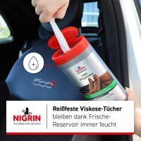 NIGRIN feuchte Reinigungstücher Performance Lederpflege 1-lagig weiß, 30 St.