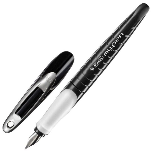 herlitz my.pen Patronenfüller schwarz/weiß M (mittel), 1 St.