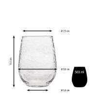 Libbey® Trinkgläser Stemless 500,0 ml, 12 St.