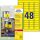 AVERY Zweckform wetterfeste Folienetiketten L6103-20 gelb 45,7 x 21,2 mm, 20 Blatt