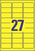 AVERY Zweckform wetterfeste Folienetiketten L6105-20 gelb 63,5 x 29,6 mm, 20 Blatt