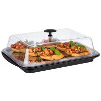 APS Tablett Thermo schwarz 14,0 x 29,0 cm  ( 9091 )