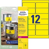 AVERY Zweckform wetterfeste Folienetiketten L6107-20 gelb...