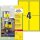 AVERY Zweckform wetterfeste Folienetiketten L6127-20 gelb 99,1 x 139,0 mm, 20 Blatt